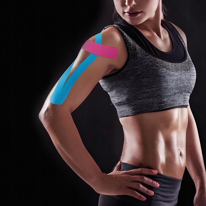 4x TAŚMA KINEZJOLOGICZNA TEJPY TAPE PLASTRY KINESIOTAPING WODOODPORNA 5M