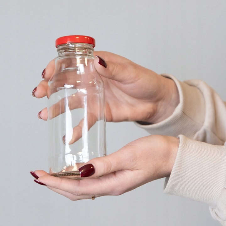 10x BUTELKA NA SOK KUBUŚ SOCZEK 330ml + ZAKRĘTKA BUTELKI SZKLANE NA SYROP