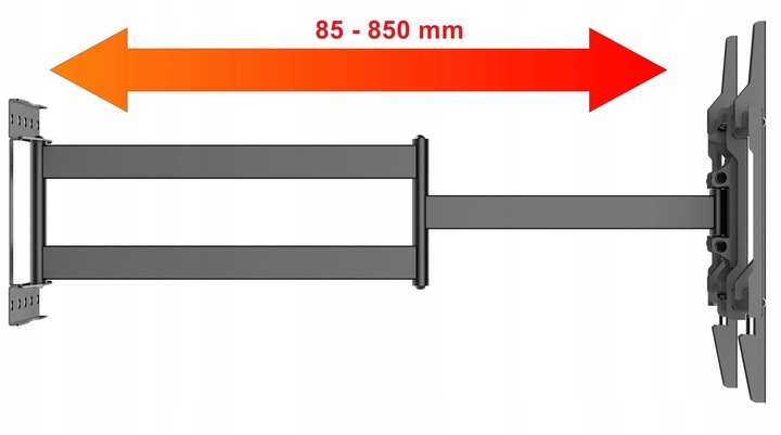 Uchwyt TV Dlugie ramie 85cm Wieszak do Telewizora 32-64 cale narożny