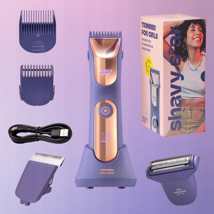 Golarka Damska Shavy Star MASZYNKA depilator trymer do ciała pach