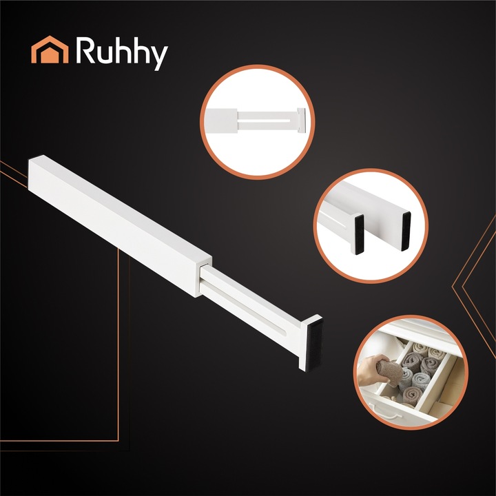 Organizer do Szuflady Seprator Szuflad Przegroda Regulowana Bambusowy