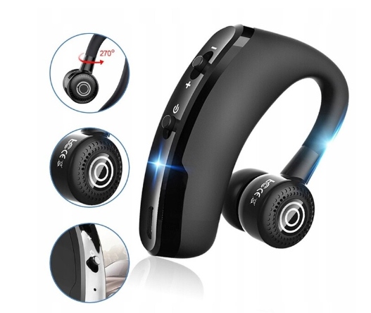 ZESTAW SŁUCHAWKOWY BLUETOOTH SŁUCHAWKA BEZPRZEWODOWA DO UCHA ŁADOWANIE USB