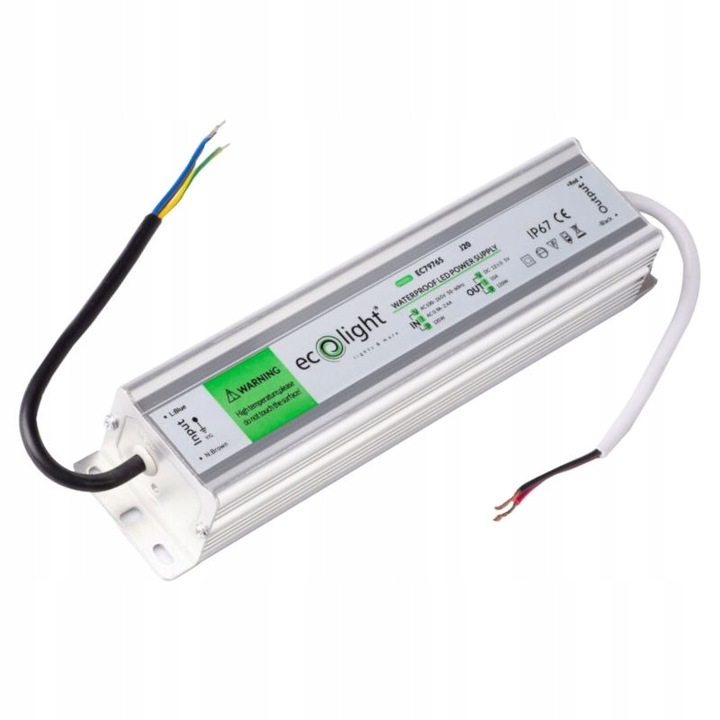 Eco Light Zasilacz LED hermetyczny 120W 12V 10A 245x75x40