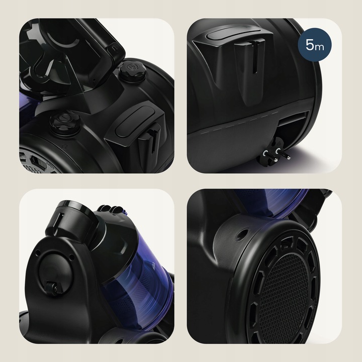 ODKURZACZ CYKLONOWY 4000W BEZ WORKÓW TURBO MOC SYSTEM SSANIA 2,5L ZEEGMA