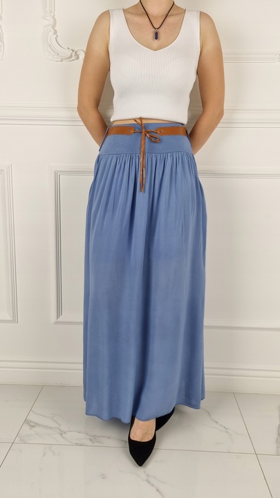 ZWIEWNA DŁUGA SPÓDNICA MAXI DO KOSTEK BOHO DAMSKA