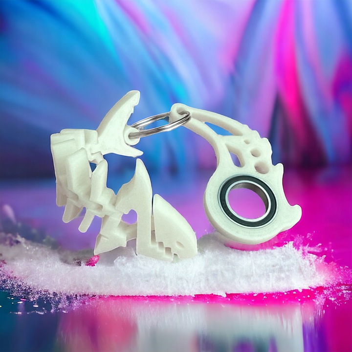 KEYSPINNER Zestaw BRELOCZEK do kluczy Keyrambit Rekin Świecący w ciemności