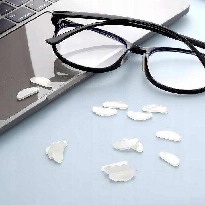 32 PAR NOSKÓW PRZYKLEJANYCH PRZEZROCZYSTYCH DO OKULARÓW 64 NOSKÓW SILIKON