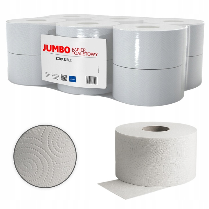 Papier toaletowy Jumbo celuloza MAXI 2W 100 MB 12 rolek