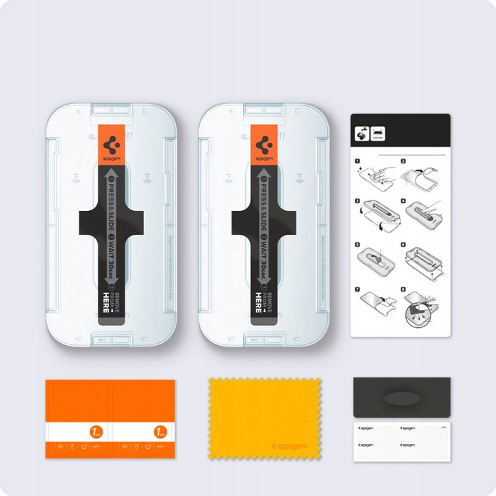 SZKŁO 2szt do Apple iPhone 14 / 13 / 13 Pro SPIGEN EZ FIT + Ramka Aplikator