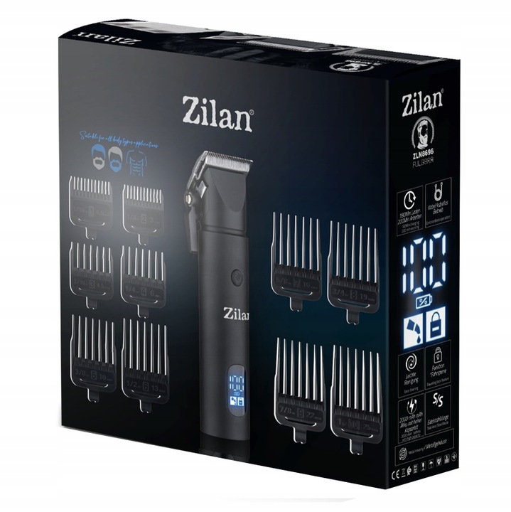 MASZYNKA DO STRZYŻENIA TRYMER DO BRODY WŁOSÓW BARBER USB ZILAN QUERA