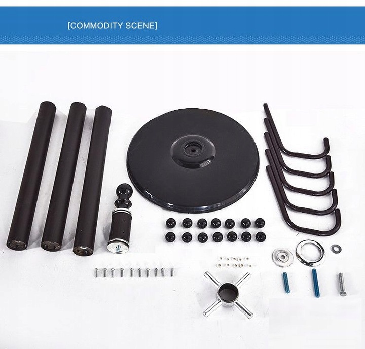 WIESZAK stojący STOJAK na ubrania STABILNY podłoga CZARNY