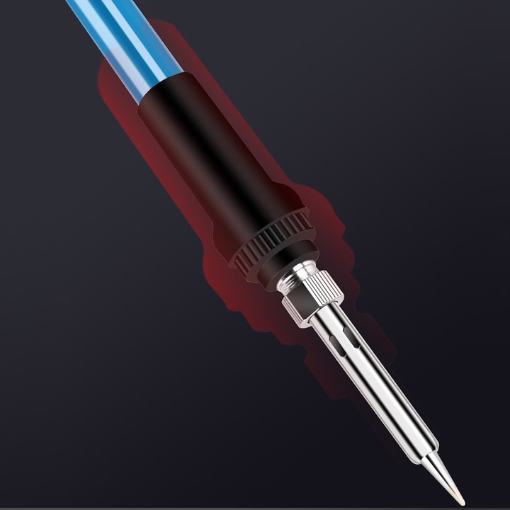 Lutownica ZESTAW NARZĘDZI DO LUTOWANIA 40 ELEMENTÓW MULTIMETR 6 GROTÓW CYNA