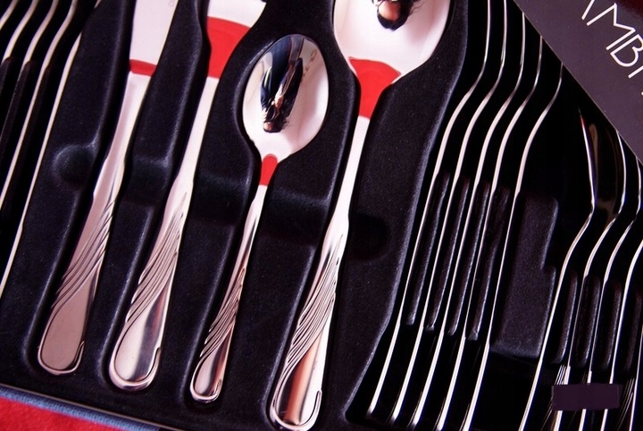 AMBITION 24 SZTUĆCE NIERDZEWNE DO ZMYWARKI NAPOLI ZESTAW KOMPLET NA 6