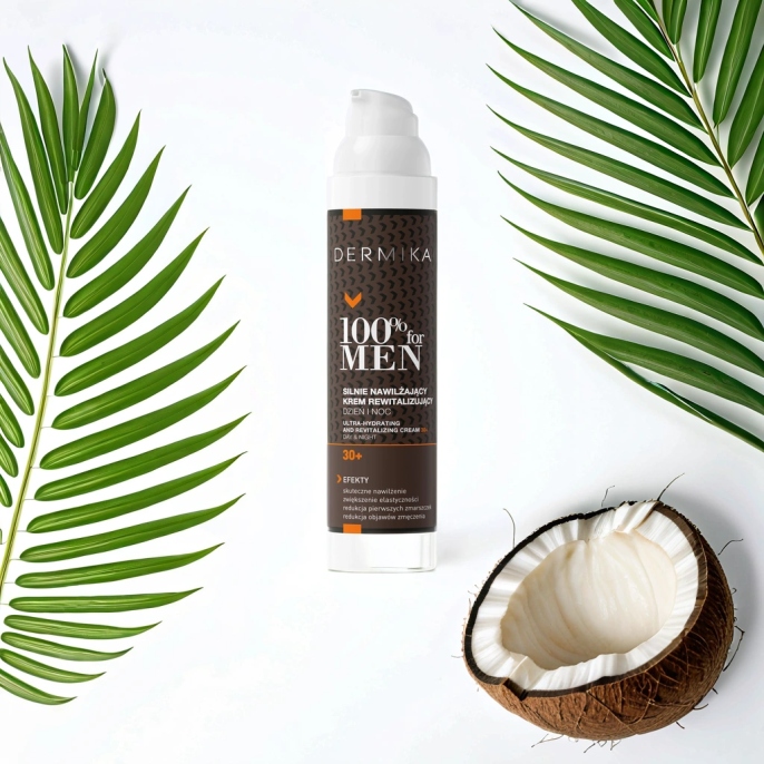 KREM DO TWARZY DLA MĘŻCZYZN 30+ DERMIKA 100% FOR MEN NAWILŻAJĄCY 100ML