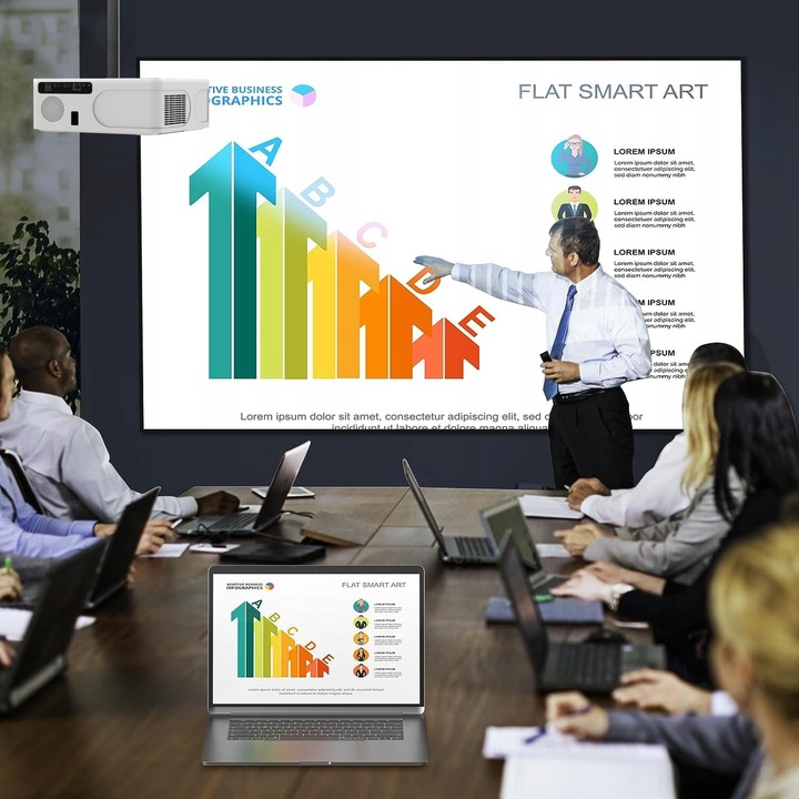 Projektor mini Rzutnik LED WiFi Android TV FULL HD 4K Autofocus do