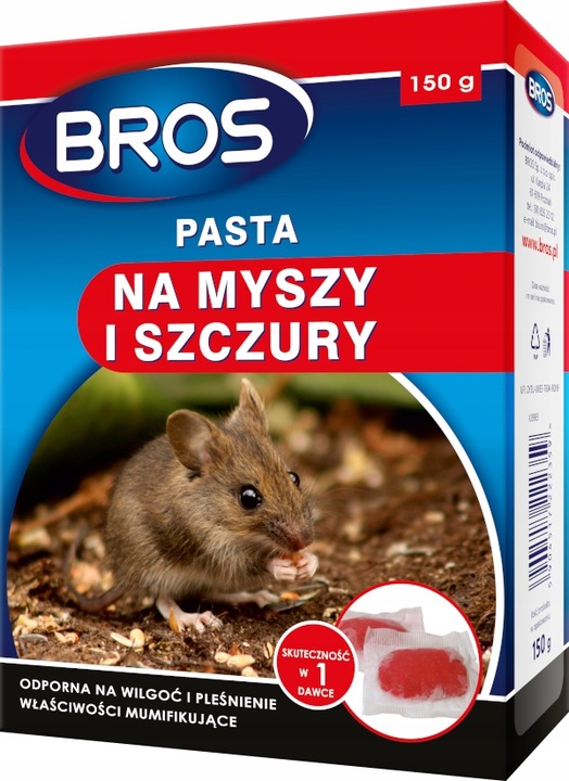 Trutka Bros Pasta Na Myszy I Szczury 1kg Skuteczna Przynęta Gryzonie