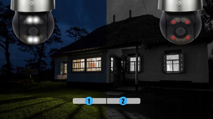 Obrotowa kamera zewnętrzna 360° IP WiFi z DETEKCJĄ RUCHU 5Mpx 2K AUDIO DVS