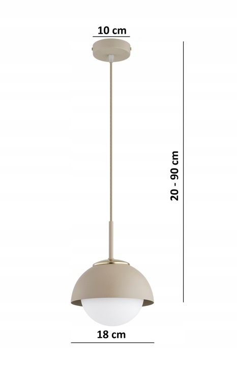 Lampa Sufitowa Wisząca Żyrandol Plafon Ecru Beż Cosmo