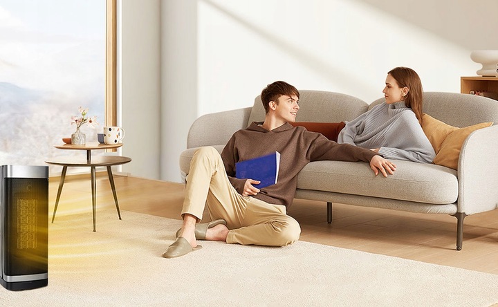 TERMOWENTYLATOR GRZEJNIK ELEKTRYCZNY KOLUMNOWY FARELKA CICHY 2000W +