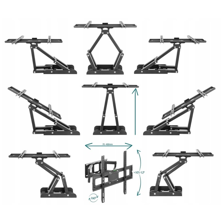 Extra Mocny Obrotowy Uchwyt do Telewizora Wieszak TV 26-63" cali VESSA