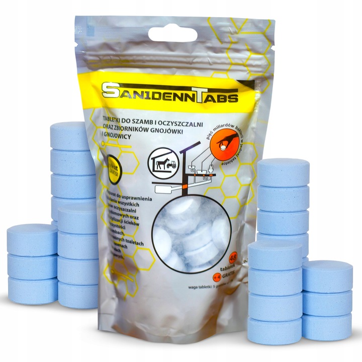 TABLETKI DO SZAMBA OCZYSZCZALNI BAKTERIE NA ROK SANIDENN TABS BIO