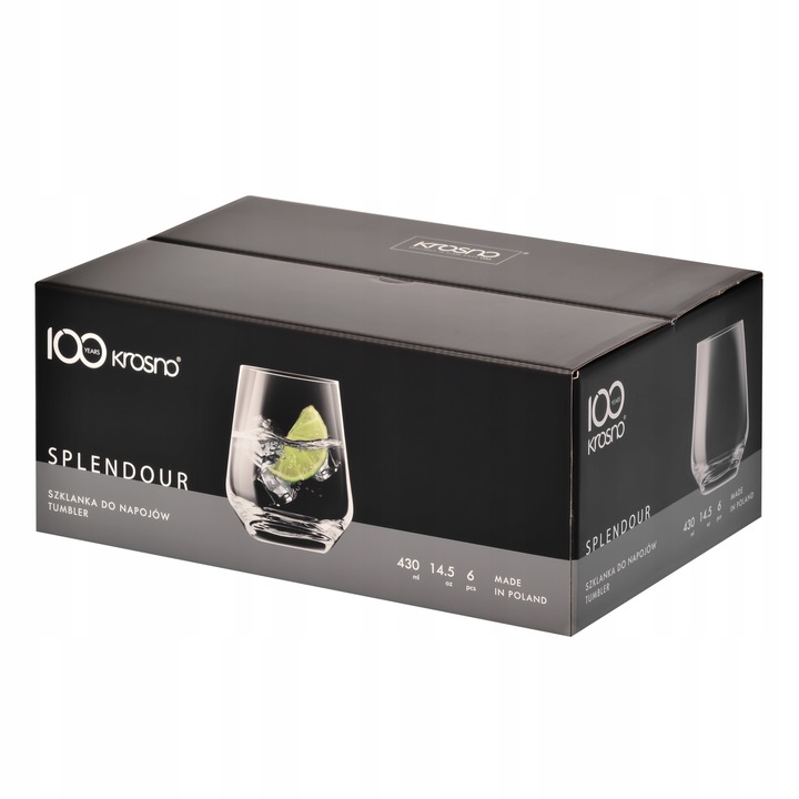 Szklanki do napojów Splendour KROSNO 6szt niskie do whisky