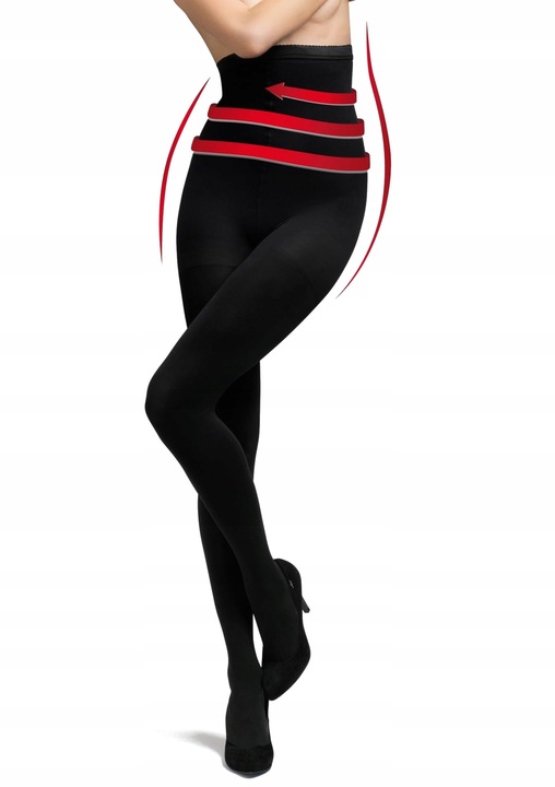 MARILYN Rajstopy wyszczuplające TALIA CONTROL 100 den czarne BLACK 3/M