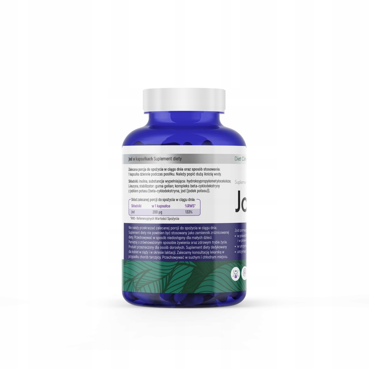 Jod – jodek potasu KJ3 w cyklodekstrynie 180 kaps. Dr Ewa Dąbrowska