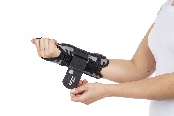 ORTEZA NADGARSTKA STABILIZATOR DŁONI RĘKI Z UJĘCIEM KCIUKA SZYNA STABILNA