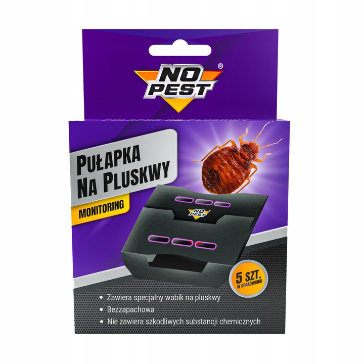 SILNA PUŁAPKA LEPOWA NA PLUSKWY PRZECIWKO PLUSKWOM WABIK 5 SZTUK NO