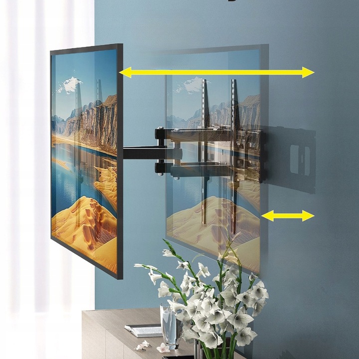 UCHWYT DO TELEWIZORA 26-65 CALI SOLIDNY OBROTOWY REGULOWANY EXTRA