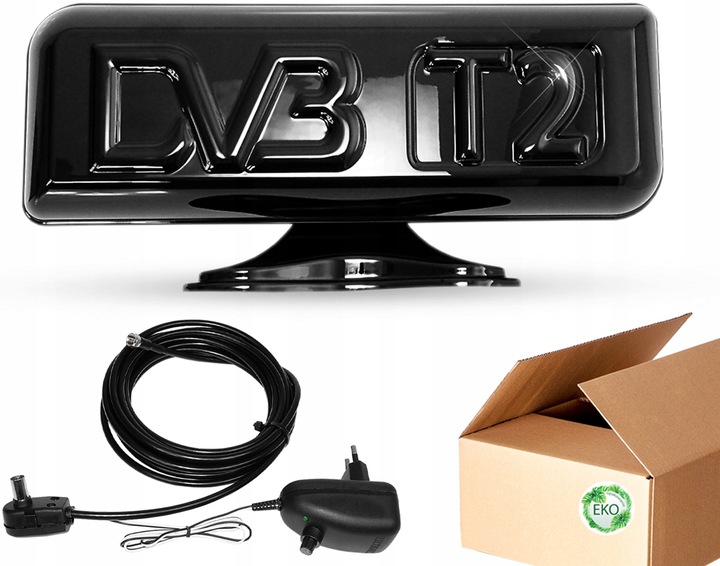 NAJMOCNIEJSZA ANTENA DVB-T2 POKOJOWA ALPHA +45db MUX8 FILTR LTE