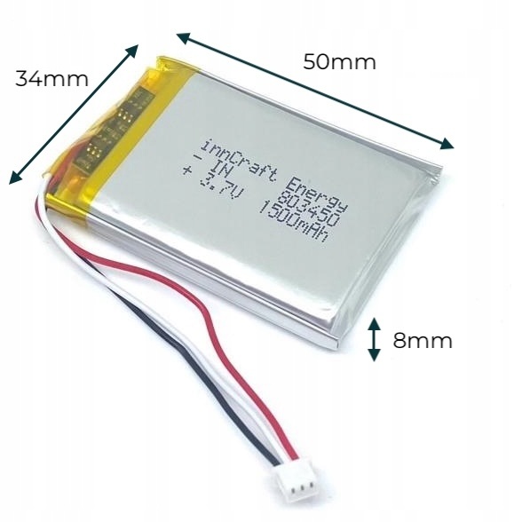 Akumulator Li-Poly innCraft 1500mAh 3.7V NTC 803450