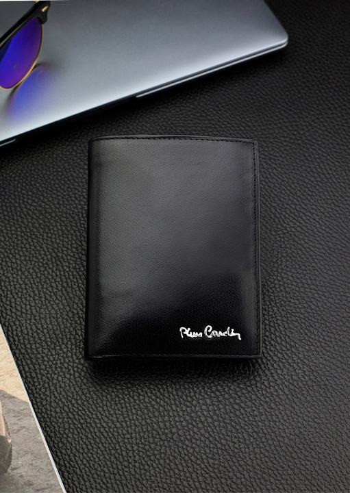 Portfel Męski Pierre Cardin Skórzany Czarny Pojemny RFID Torebka Certyfikat