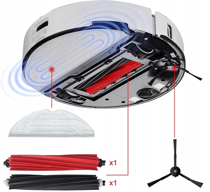 ZESTAW SZCZOTKI ROLKI FILTRY MOP DO ROBOROCK S8 PLUS MAX MAXV ULTRA