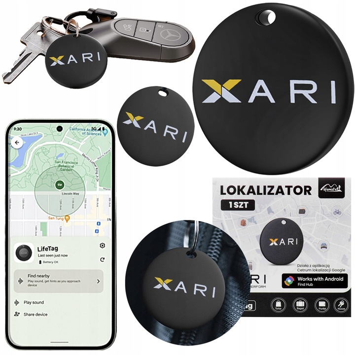 Lokalizator GPS Life Tag Lifemate XARI Android do plecaka kluczy