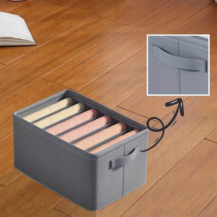 Zestaw Organizerów NA UBRANIA Pojemniki do SZAFY szuflady BIELIZNĘ