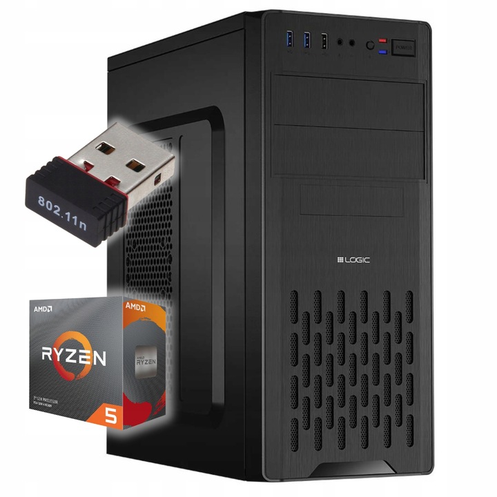 Pix ProTask Komputer Ryzen 5 32GB DDR4 1000GB NVMe Windows 11 Mocny Wydajny