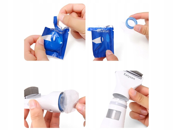 GRZEBIEŃ NA WSZY GNIDY USUWA PCHŁY ELEKTRYCZNY FILTR ODKURZACZ TERMINATOR