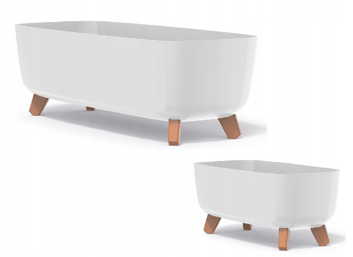 Doniczka na nóżkach Gracia Case DGCL400 Biała