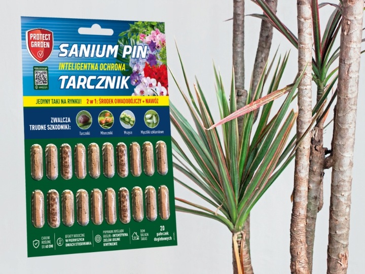 SANIUM PIN 2w1 PAŁECZKI DOGLEBOWE ziemiórki przędziorki wełnowce