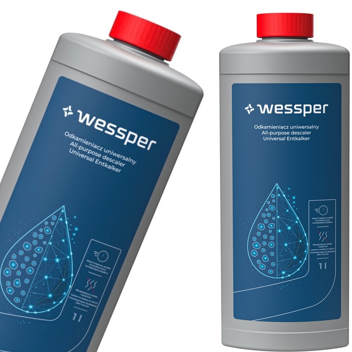 MOCNY Odkamieniacz w Płynie 1L UNIWERSALNY DUŻY Wessper do Ekspresu -1000ml