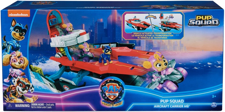 PSI PATROL MIGHTY MOVIE PATROLOWIEC LOTNISKOWIEC + SKYE I POJAZD + GRATIS