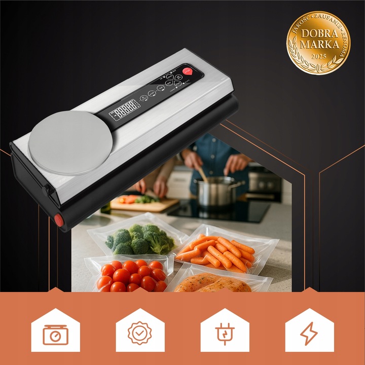 Zgrzewarka Próżniowa do Żywności Pakowarka Automatyczna do Jedzenia +