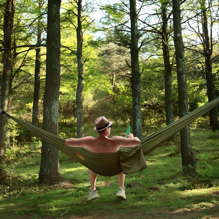 HAMAK DWUOSOBOWY TURYSTYCZNY Z MOSKITIERA BIWAK