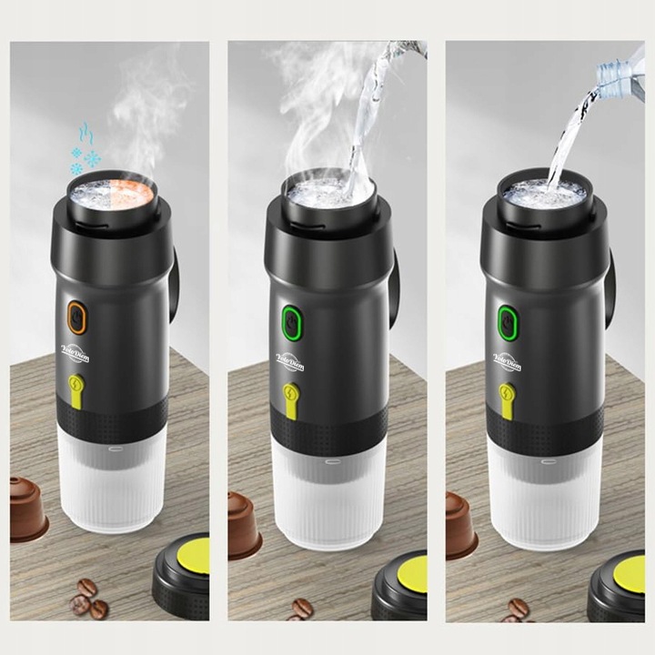 PRZENOŚNY EKSPRES DO KAWY 125W 3W1 Turystyczny Bezprzewodowy