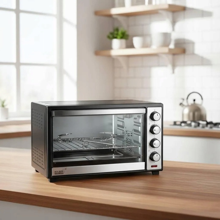 PIEKARNIK ELEKTRYCZNY 48L TERMOOBIEG ROŻNO GRILL WOLNOSTOJĄCY MINI