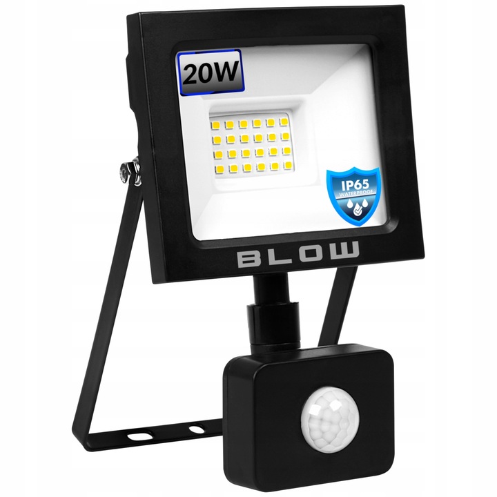 HALOGEN LAMPA LED NAŚWIETLACZ REFLEKTOR CZUJNIK RUCHU ZMIERZCHU 20W