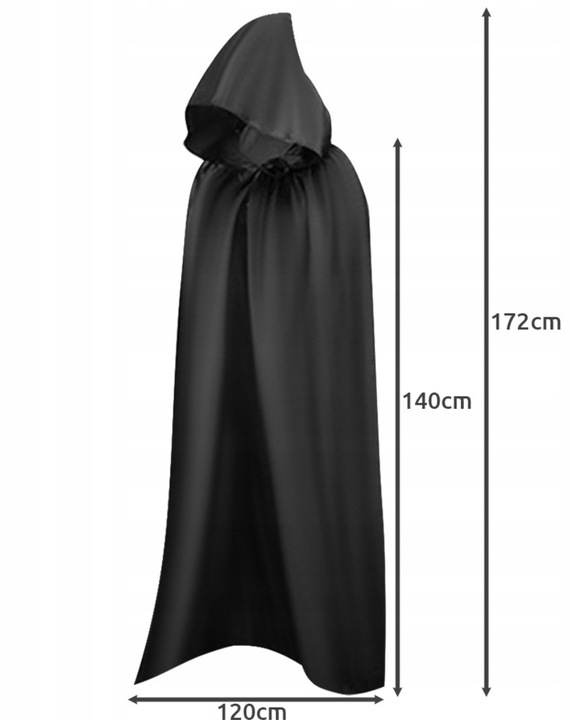 STRÓJ KOSTIUM HALLOWEEN MASKA KRZYK ŚMIERĆ PELERYNA DLA DOROSŁYCH