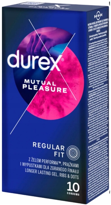 DUREX prezerwatywy MUTUAL PLEASURE Przedłużające Stosunek Stymulujące 10szt